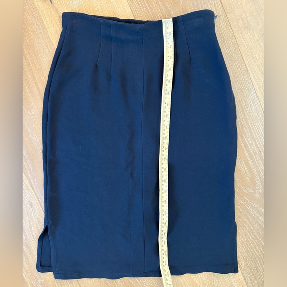 Vintage Valentino Boutique Classic Navy High Waist Pencil Skirt Size 12 See Desc - Picture 6 of 6